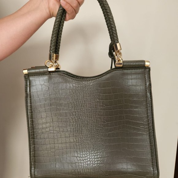 BEBE Snake green bag Natalie Croco Shopper - Picture 2 of 5